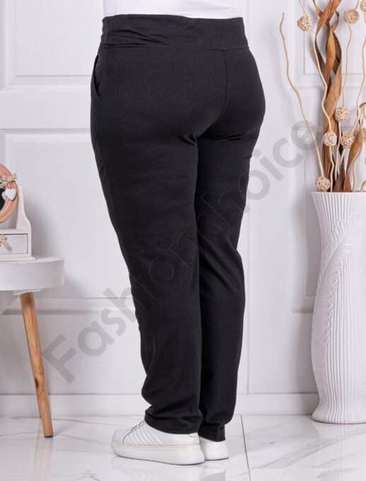 Pantalon sport cu elastan culoare negru /5XL-9XL/ cod 036