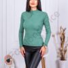 Bluza de dama tricotata cu guler inalt-menta cod 109-4