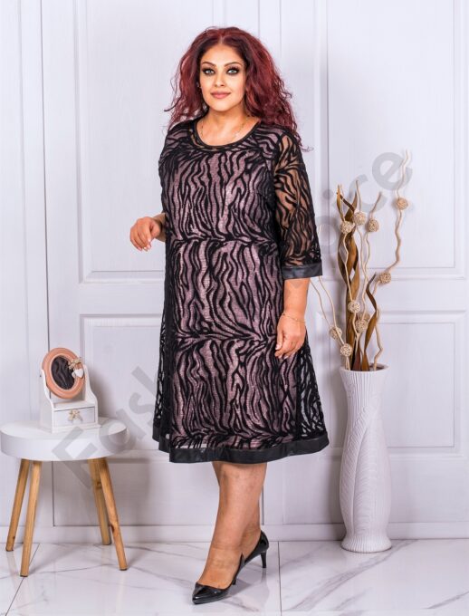 Rochie maxi oficiala in combinatie cu dantela si catifea cod 1398