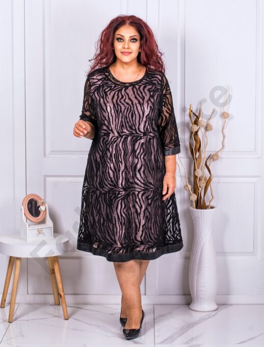 Rochie maxi oficiala in combinatie cu dantela si catifea cod 1398