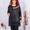 Tunica maxi in combinatie cu tull si paiete cod 1250