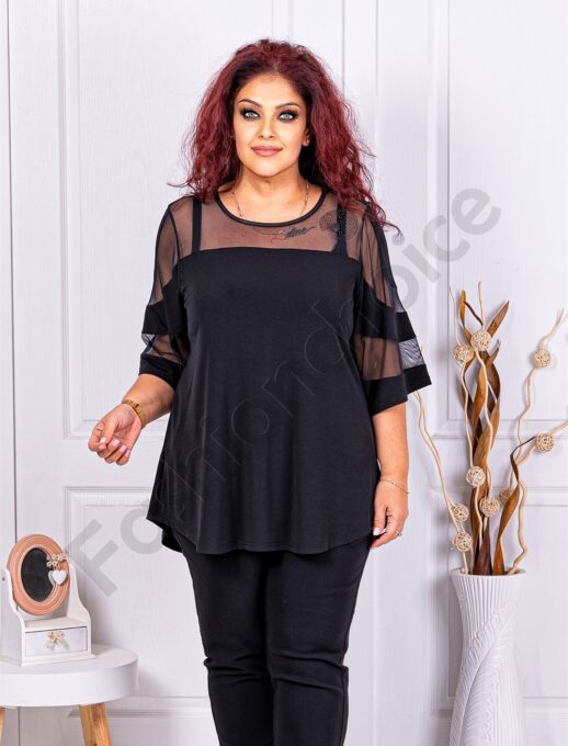 Tunica oficiala maxi in combinatie cu tull-negru cod 23044