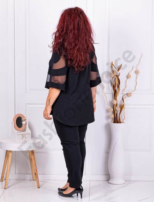 Tunica oficiala maxi in combinatie cu tull-negru cod 23044