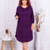 Rochie maxi eleganta cu decolteu grecesc-mov cod 3079-1