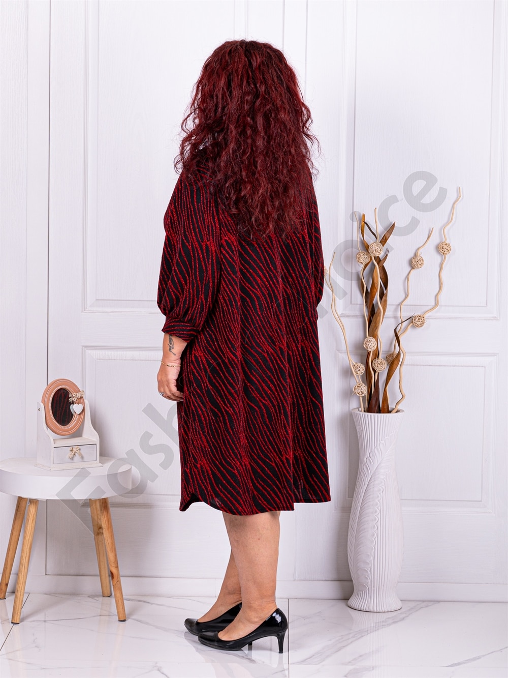 Rochie maxi eleganta cu decolteu grecesc-rosu cod 3079-2