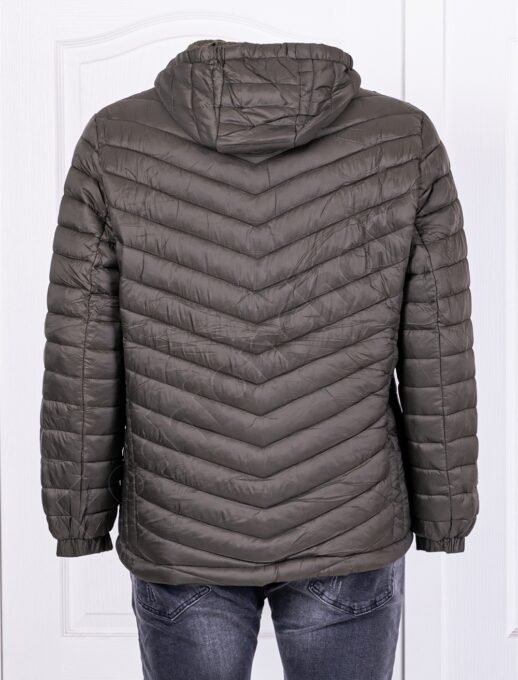 Geaca barbati pentru iarna cu gluga/4XL-7XL/-kaki cod 22899-2