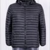 Geaca usoara pentru barbati cu gluga/4XL-8XL/-negru cod 2330