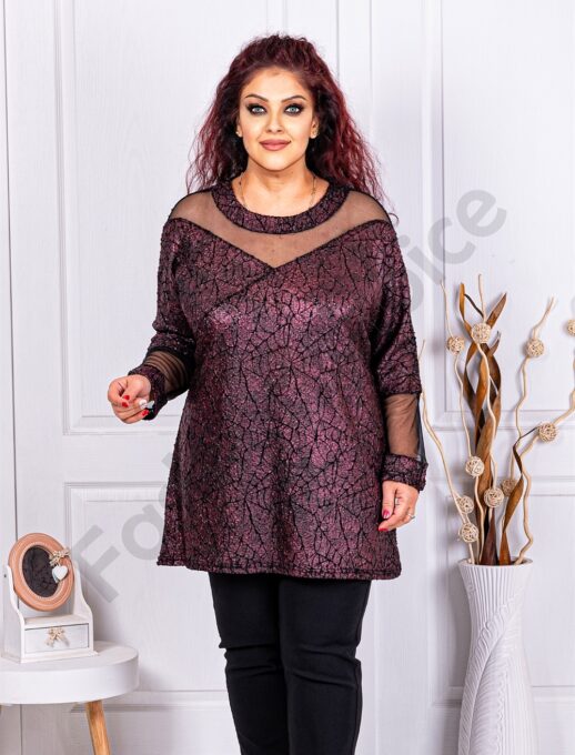 Tunica maxi cocheta cu efect perla cod 1393-3
