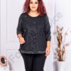 Bluza maxi cu din tull si lame-argintiu cod 1150-2