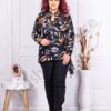 Camasa eleganta maxi cu flori multicolor cod 22054-5