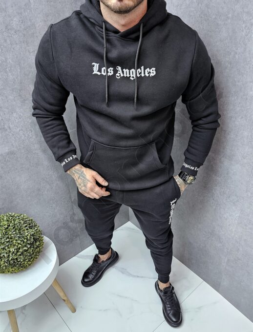 Compleu pentru iarna cu imprimeu Los Angeles in fata si spate cod 2363