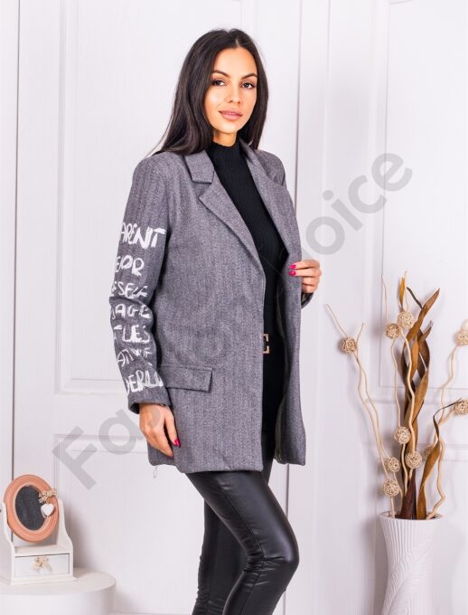 Blazer elegant de dama cu inscriptii cod 978