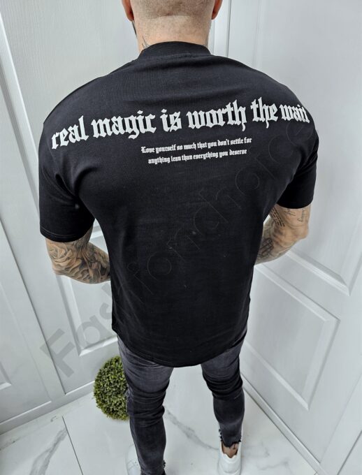 Tricou Oversize pentru barbati cu inscris Invictus in fata si spate cod 2014