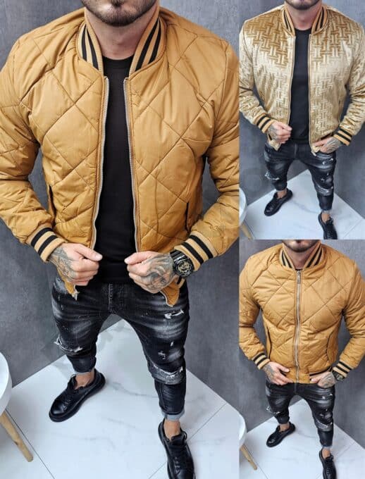 Geaca pentru barbati cu doua fete-camel cod 105-1