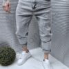 Blugi barbati tip Boyfriend-gri deschis cod 17606