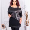 Tunica maxi cu design elegant-negru cod 1402