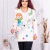 Sacou maxi cu imprimeu buline multicolor-sampanie cod 978-1