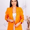 Sacou de dama cu mâneci încrețite-orange cod 975-8