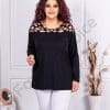 Bluza eleganta maxi cu broderie taiata cod 455