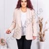 Blazer maxi sport-elegant fara inchidere-capucino cod 8888-6
