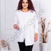 Tunica maxi asimetrica cu aplicatie-alb cod 10508-2
