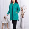 Compleu maxi cu partea din spate alungita si imprimeu-verde cod 1403-1