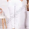 Pantalon elegant maxi cu efect Push Up-alb cod 24348-8