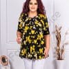 Tunica maxi cu imprimeu floral-galben cod 241348