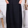 Fusta maxi sport-elegant cu buzunare-negru cod 3130