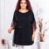 Tunica maxi eleganta cu elemente din tull-negru cod 241404