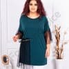Tunica maxi eleganta cu elemente din tull-verde masliniu cod 241404-1