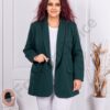 Blazer maxi sport-elegant fara inchidere-verde masliniu cod 2607-5