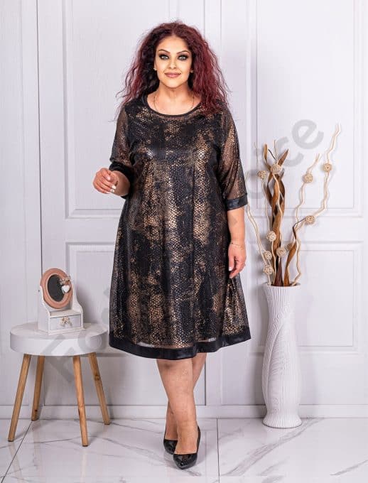 Rochie oficiala maxi cu print animal cod 1167