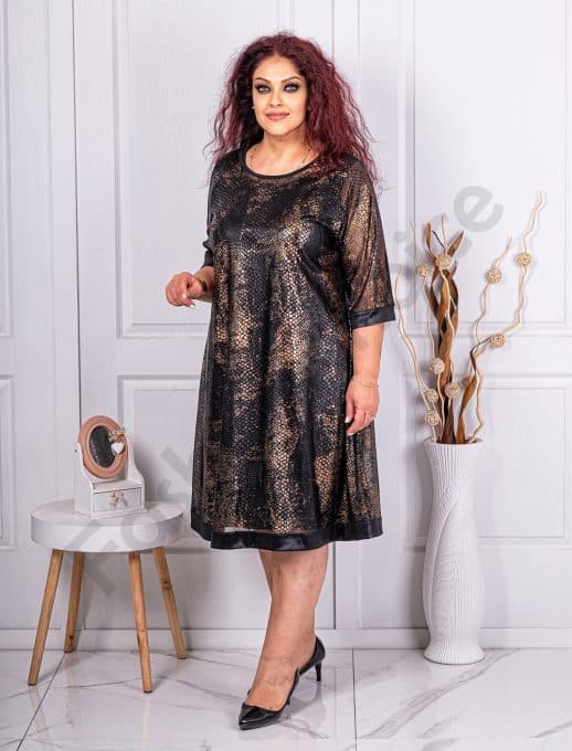 Rochie oficiala maxi cu print animal cod 1167