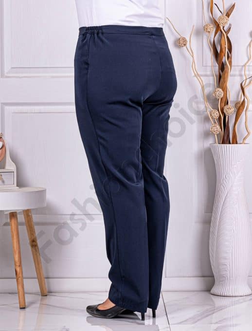 Pantalon maxi clasic cu talie inalta-albastru cod 24029-2