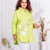Jacheta maxi cu gluga si imprimeu modern-verde deschis cod 7883-3