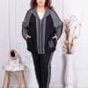 Compleu maxi cu banda stralucitoare si pietricele cod 4469