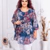 Tunica maxi in clos din sifon cu imprimeu floral-parlament cod 24236-3