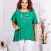 Tunica eleganta maxi plisata+cadou colier-verde cod 2570-2