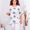 Tunica super maxi cu imprimeu floral-alb cod 82813