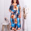 Rochie maxi in clos cu imprimeu in degrade-multicolor cod 24824-2
