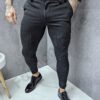 Pantalon elegant slim fit in dungi albastri-negru cod 5001-1