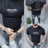 Tricou barbati Oversize cu inscris Antisocial in fata si spate-negru cod 313
