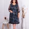 Rochie oficiala maxi cu motive in degrade-albastru cod 1167-5