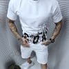 Tricou barbati Icon Dream cu efect stropit-alb cod 3105-3