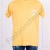 Tricou maxi barbati cu inscris in fata si spate-galben cod 24064-1