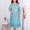 Rochie maxi pentru vara cu decolteu elastic+cadou colier-menta cod 241218-3
