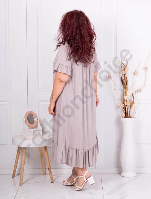 Rochie maxi pentru vara cu decolteu elastic+cadou colier-capucino cod 241218-4