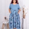 Rochie maxi pentru vara cu imprimeu floral-parlament cod 18875-3