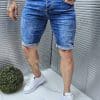 Blugi scurti pentru barbati in culoare albastru cod 70216